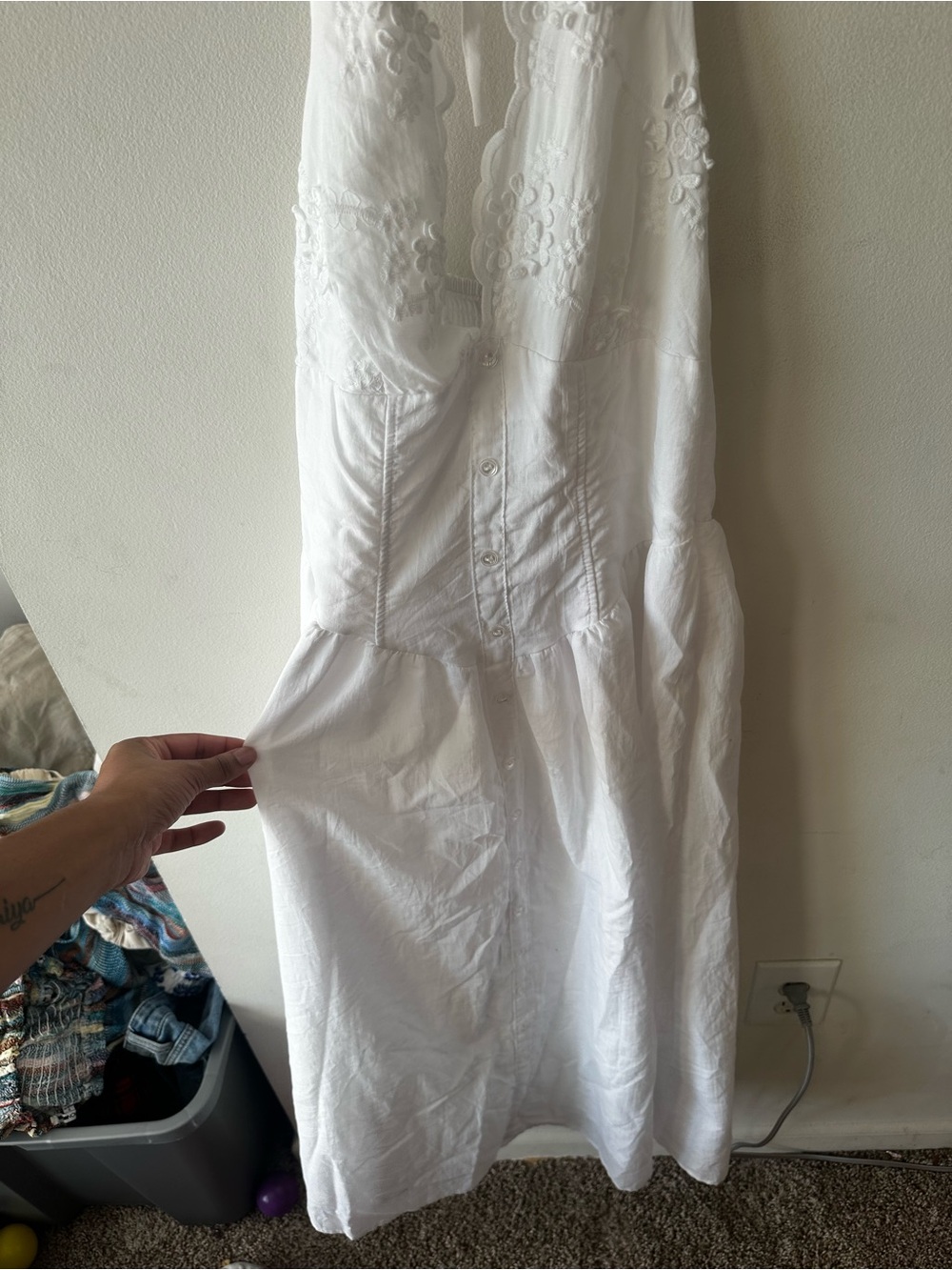 wild fable White Lace-Detail Maxi Dress - Picture 2 of 9